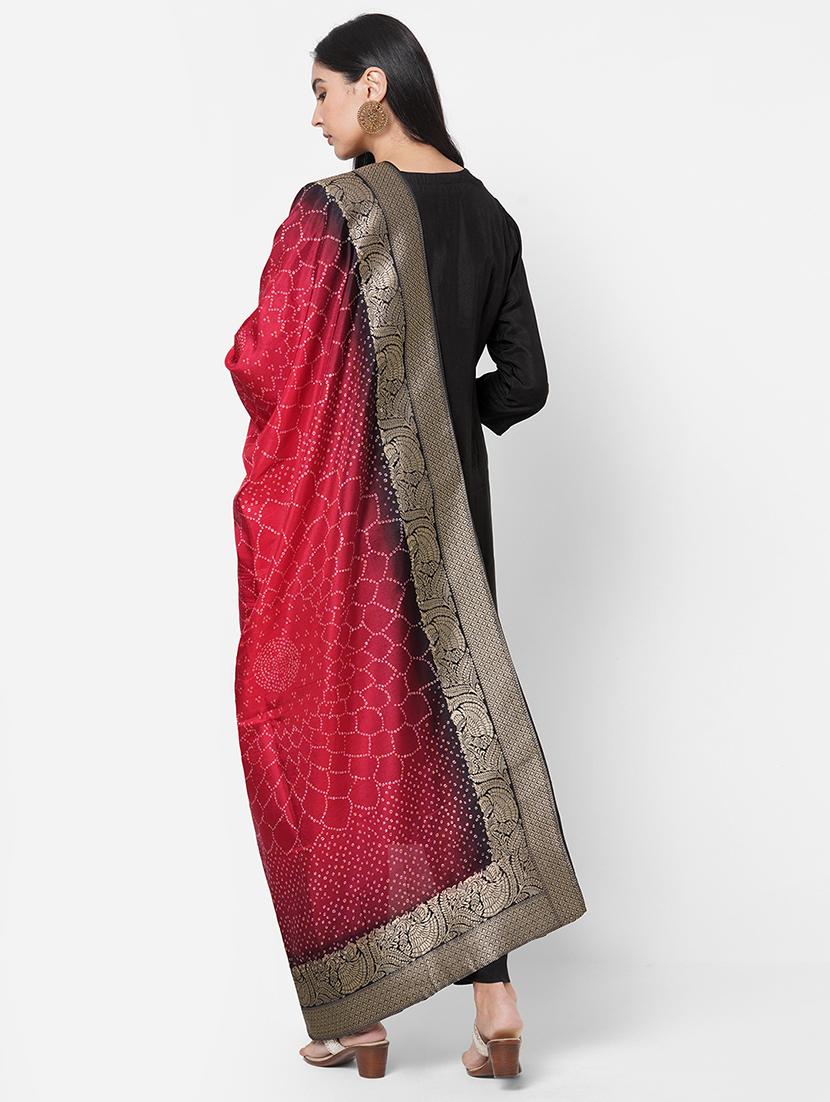 black printed unstitched suit set - 18113076 - Standard Image - 2