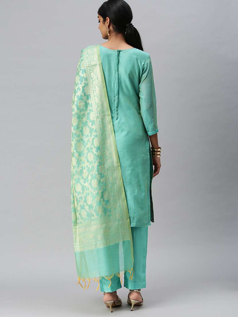 embroidered unstitched suit set - 18113083 - Standard Image - 2