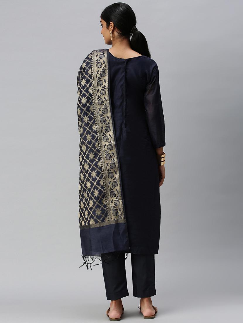 embroidered unstitched suit set - 18113085 - Standard Image - 2