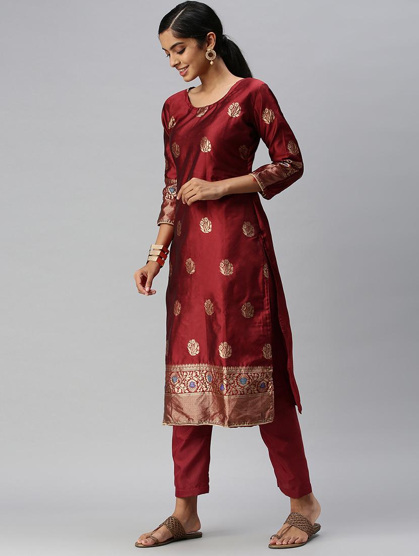 embroidered unstitched suit set - 18113086 - Standard Image - 2