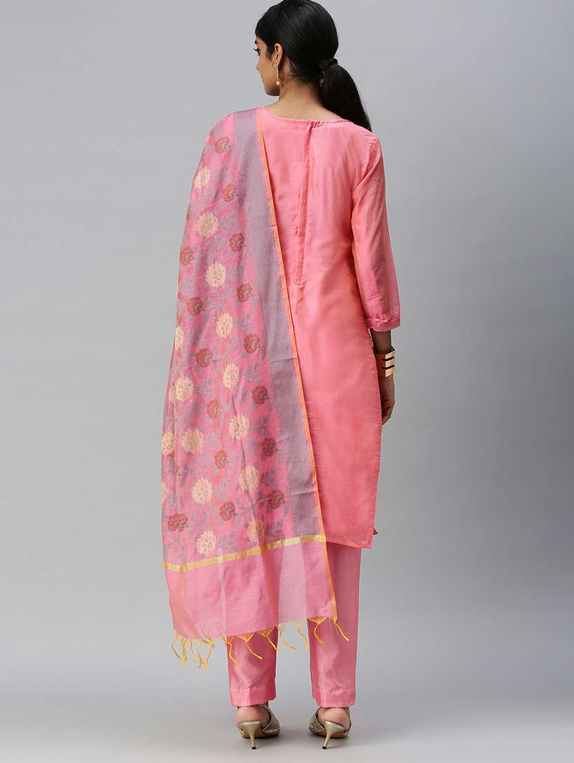 embroidered unstitched suit set - 18113088 -  Standard Image - 2