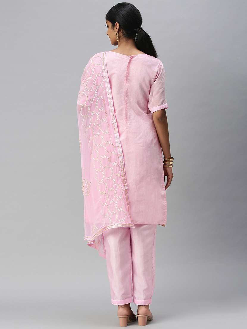 embroidered unstitched suit set - 18113092 - Standard Image - 2