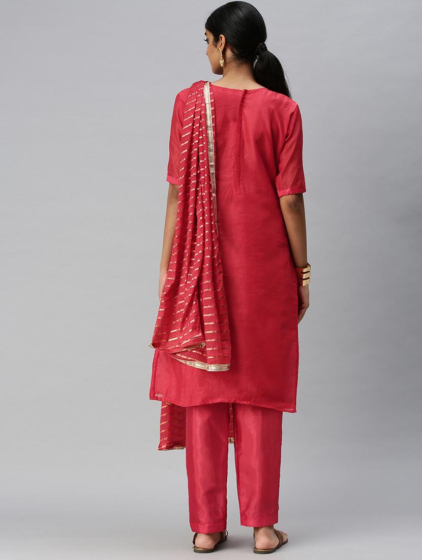 embroidered unstitched suit set - 18113096 - Standard Image - 2