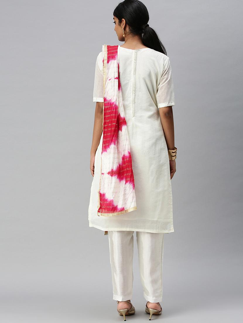 embroidered unstitched suit set - 18113100 - Standard Image - 2