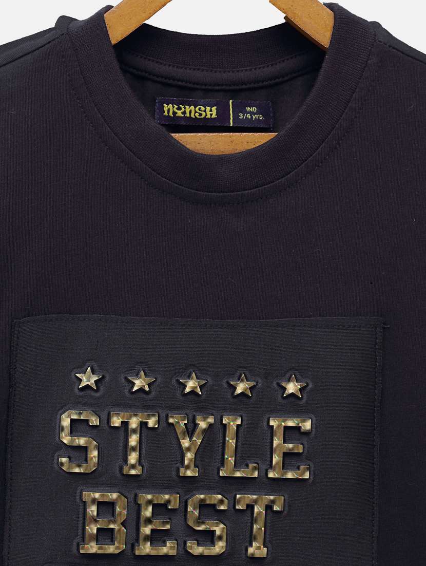 black printed t-shirt - 18113974 -  Standard Image - 2