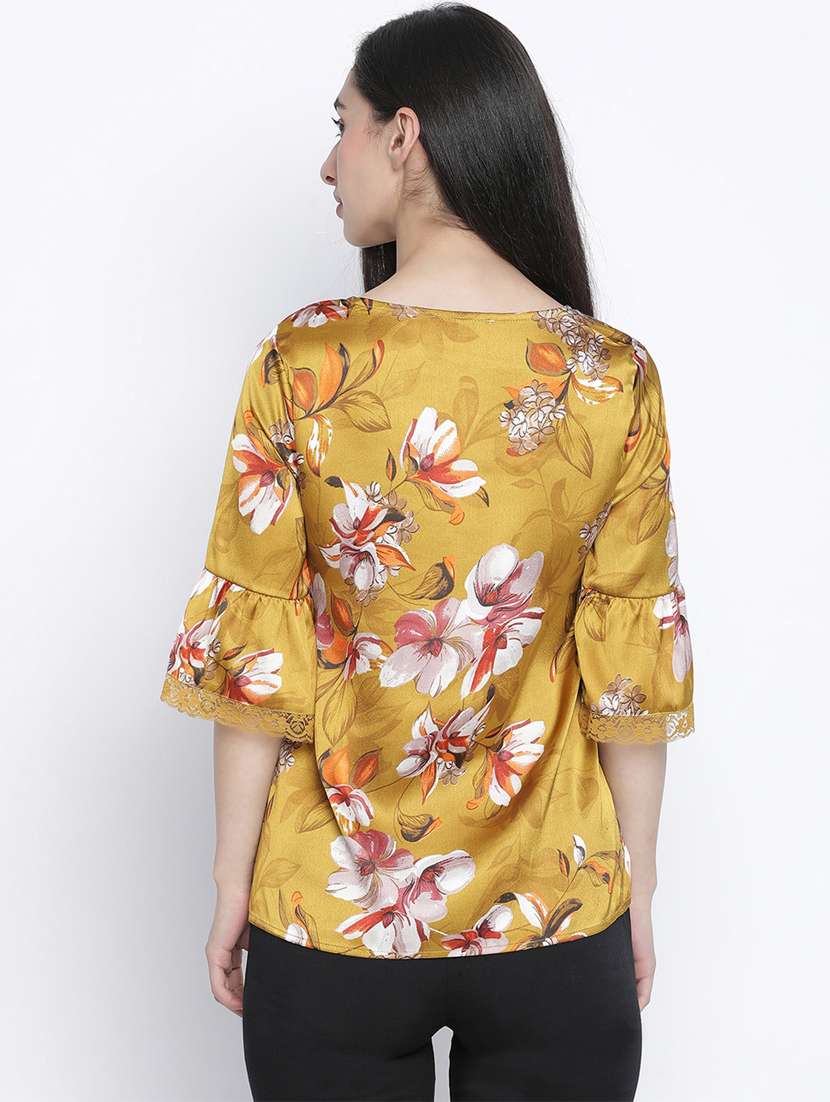 women's straight round neck top - 18116254 - Standard Image - 2