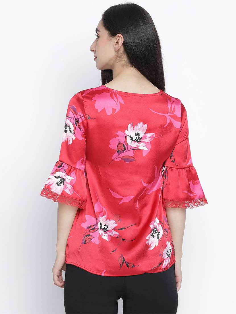 women's straight round neck top - 18116255 -  Standard Image - 2