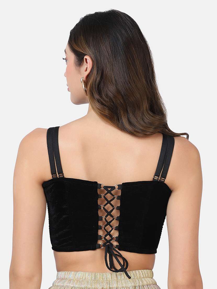 black velvet camisole - 18116277 - Standard Image - 2