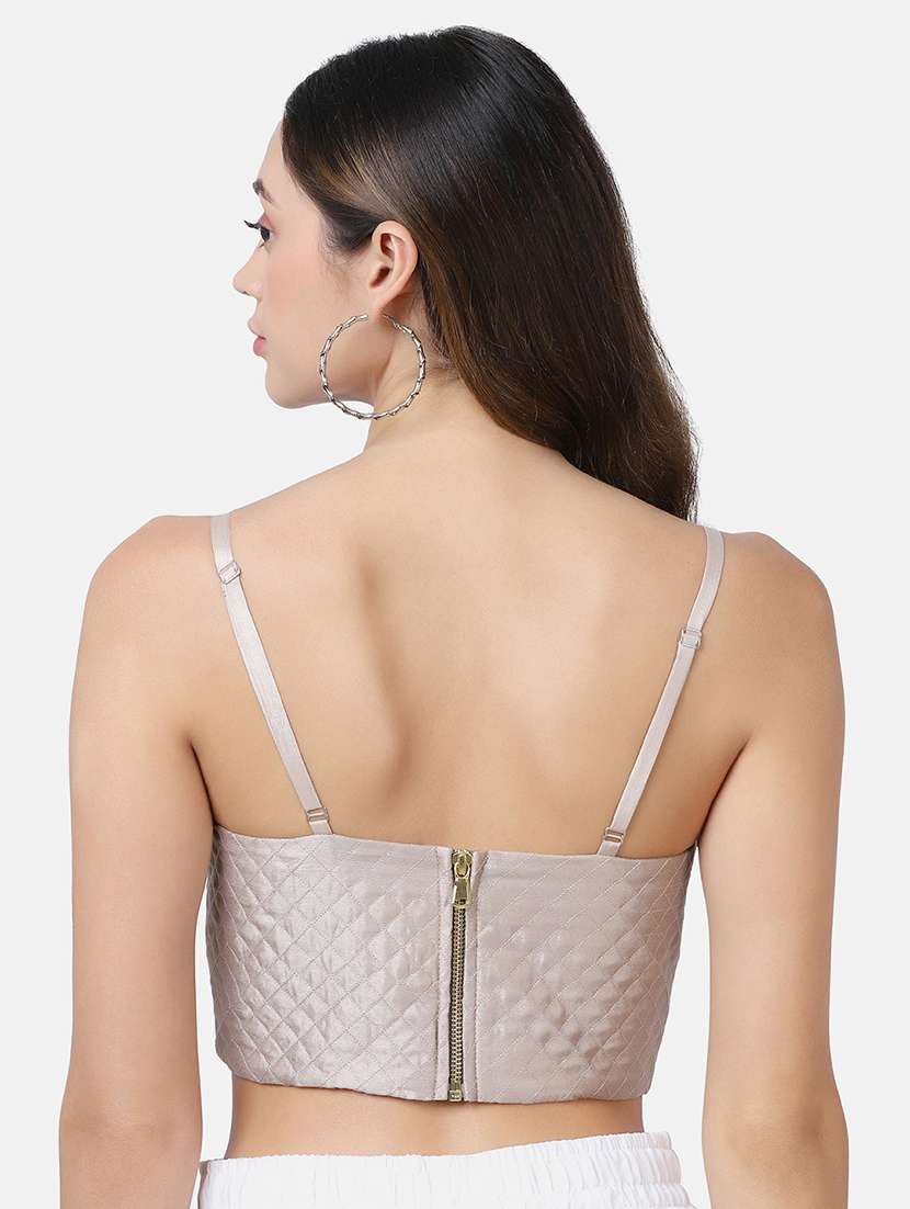 beige satin lette bra - 18116279 -  Standard Image - 2