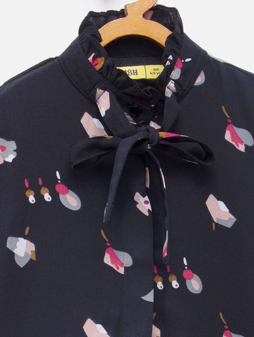 long sleeved printed top - 18117437 - Standard Image - 2