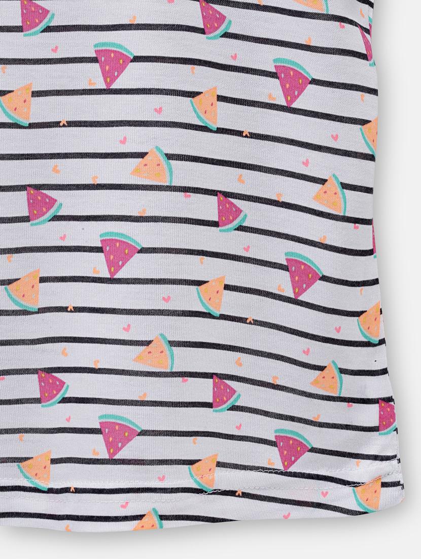 round neck striped tee - 18117482 - Standard Image - 2