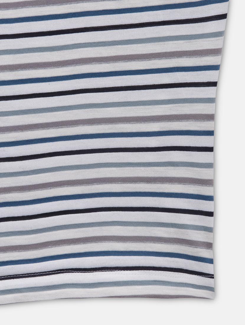 round neck striped tee - 18117489 - Standard Image - 2