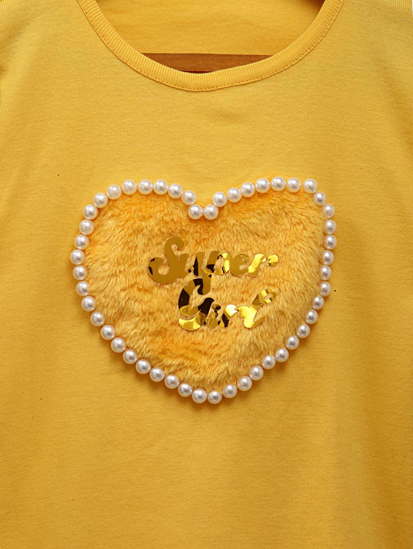 yellow typographic regular tee - 18117493 - Standard Image - 2