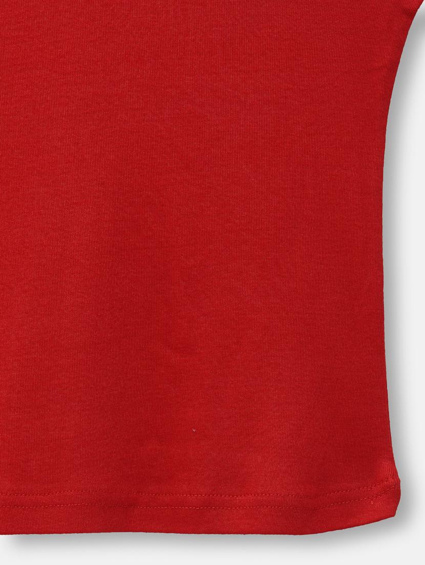 red cotton regular tee - 18117513 - Standard Image - 2