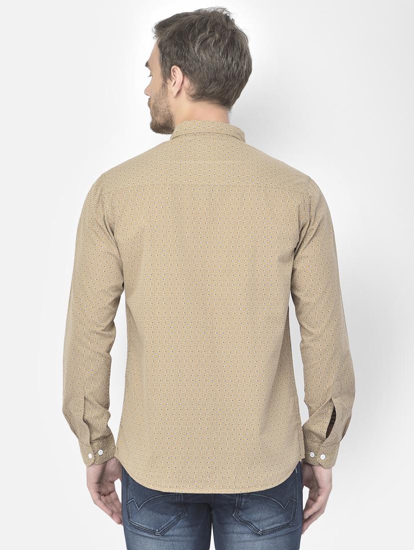 beige printed casual shirt - 18117630 - Standard Image - 2