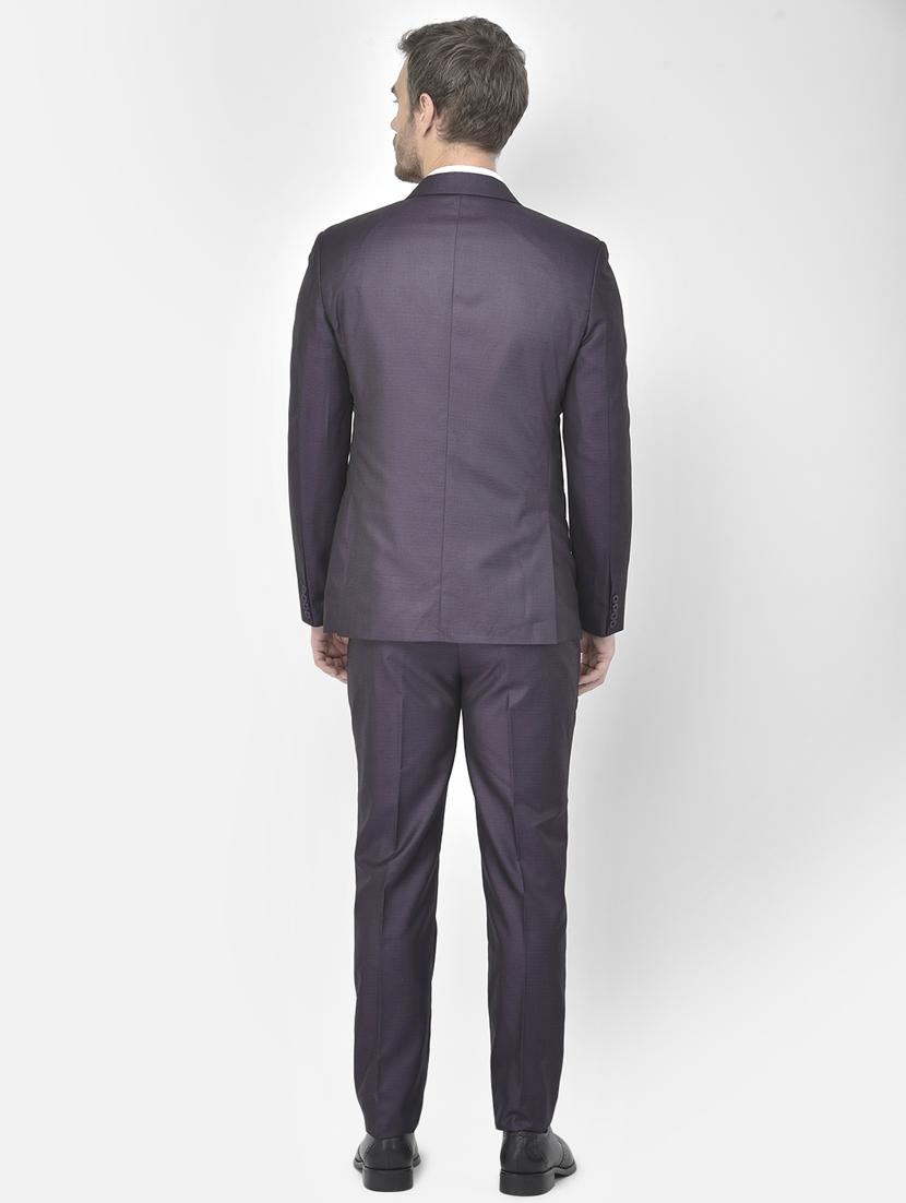 purple polyester blend single breasted suit - 18117661 - Standard Image - 2