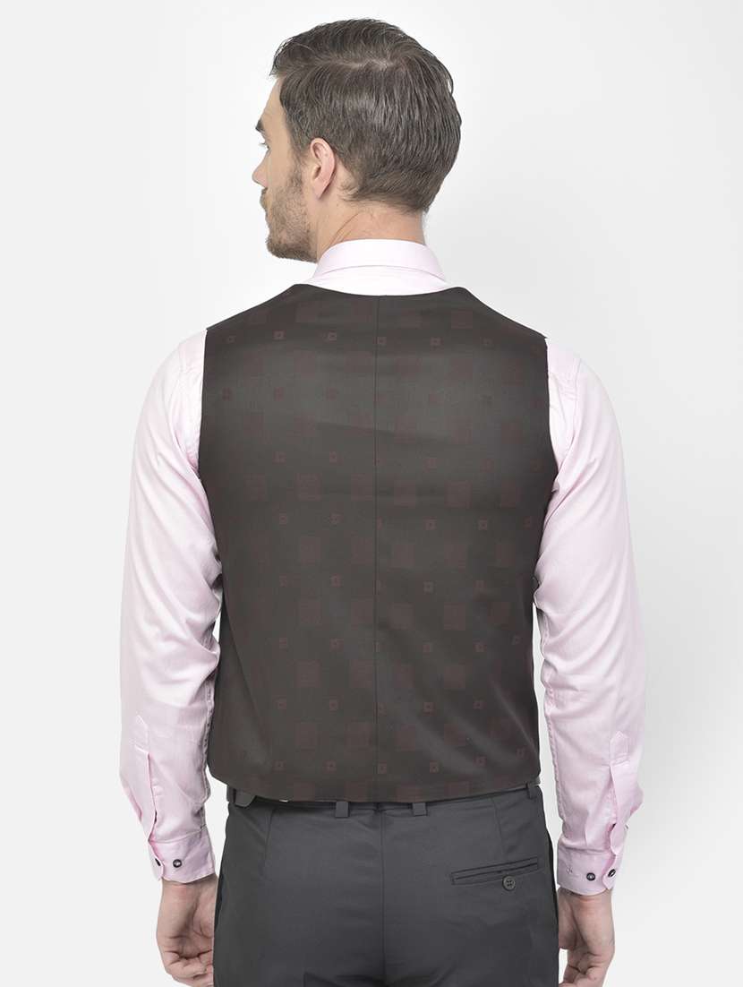 brown polyester blend waist coat - 18117672 -  Standard Image - 2