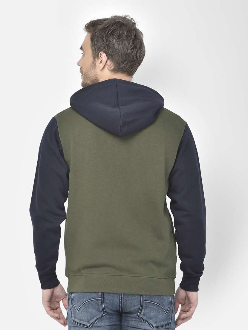 green color-blocked casual jacket - 18117704 -  Standard Image - 2