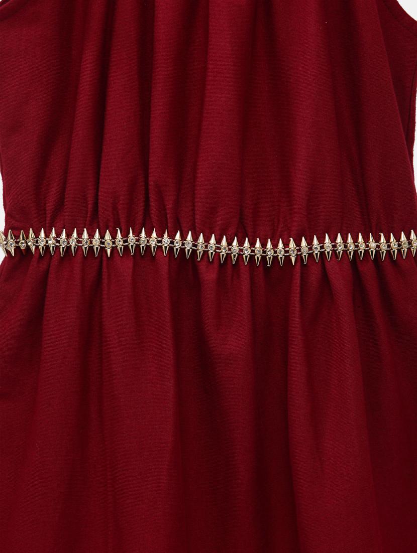 purple solid frock - 18118707 - Standard Image - 2