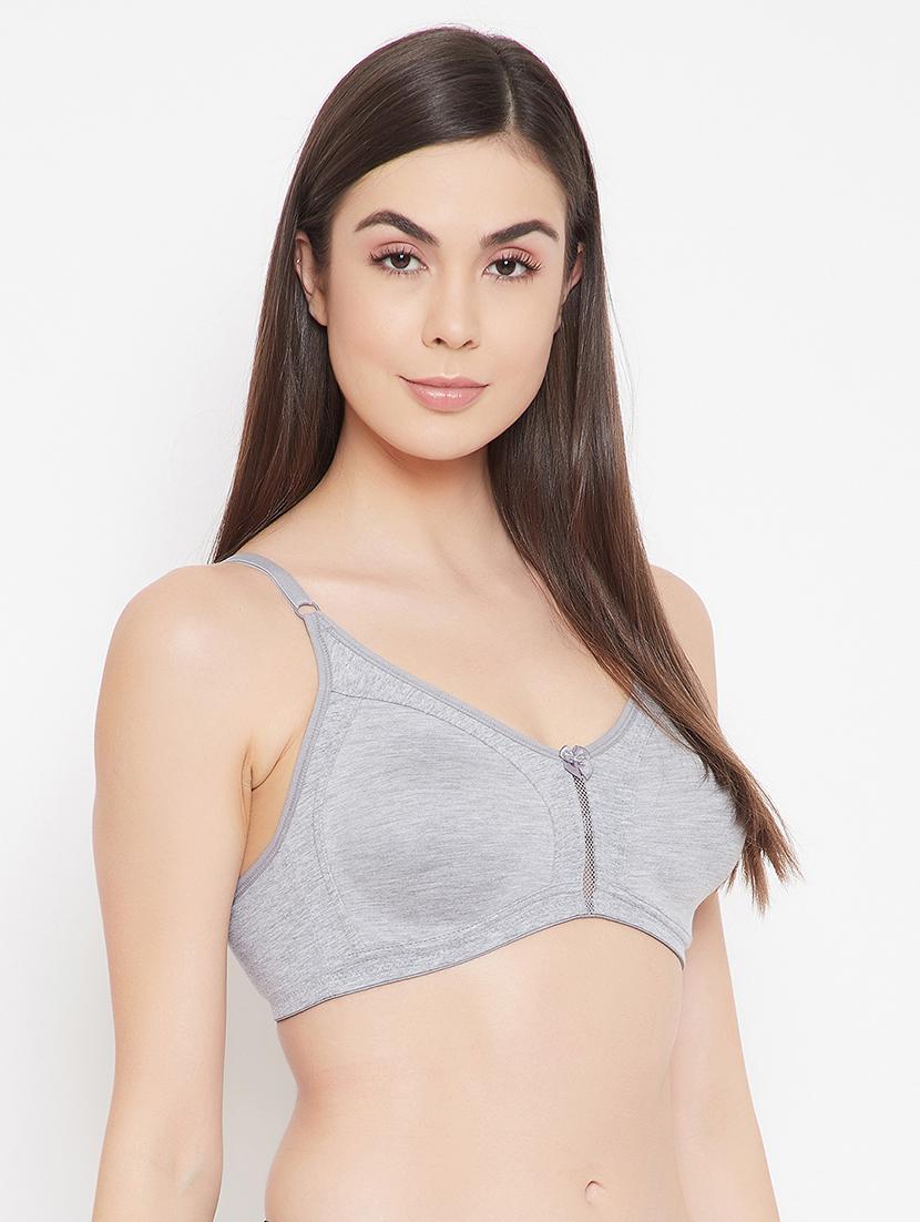 grey solid t-shirt bra - 18119696 - Standard Image - 2