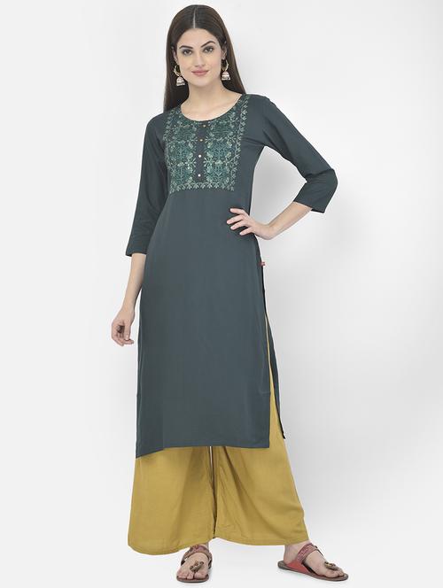 women's straight kurta - 18120271 -  Standard Image - 0