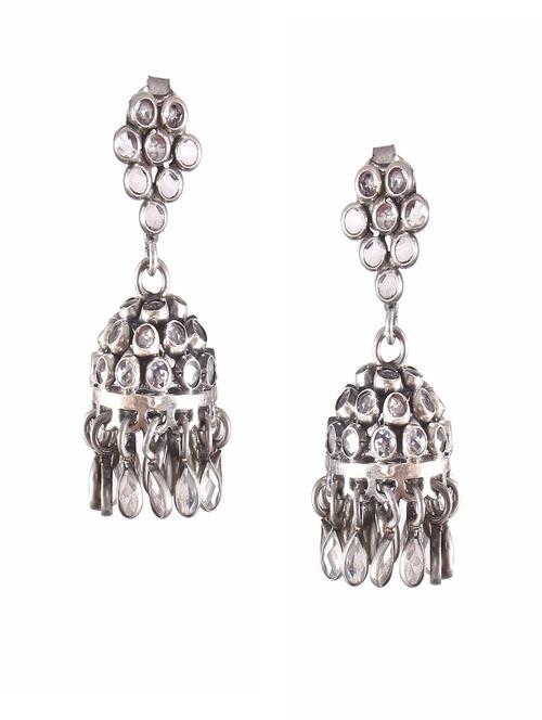 handcrafted silver earring - 18137975 - Standard Image - 0