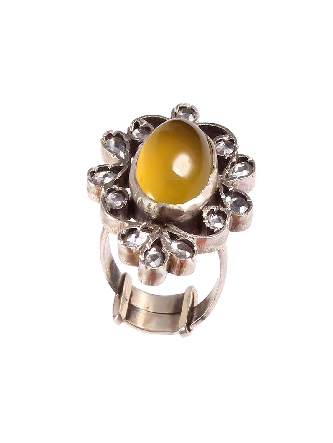 yellow silver finger ring  - 18138024 -  Zoom Image - 0