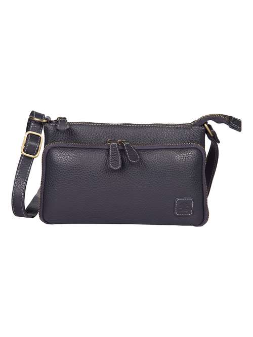 grey leather sling bag - 18138245 -  Standard Image - 0