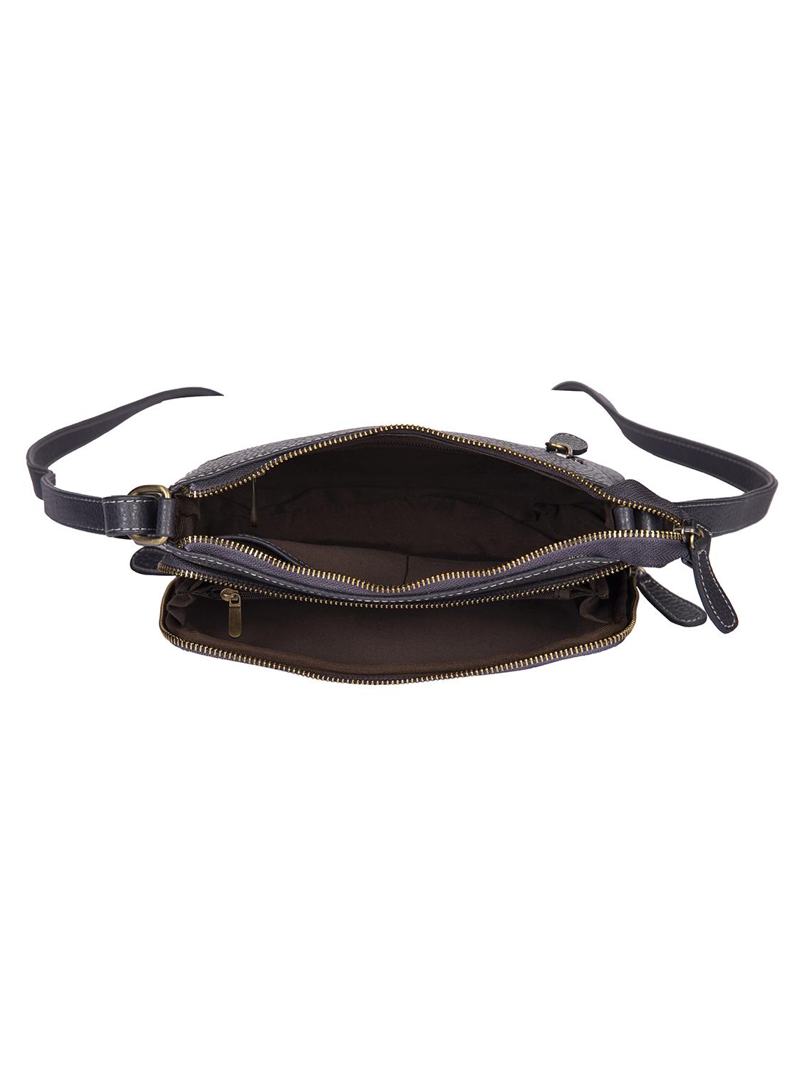 grey leather sling bag - 18138245 - Standard Image - 2