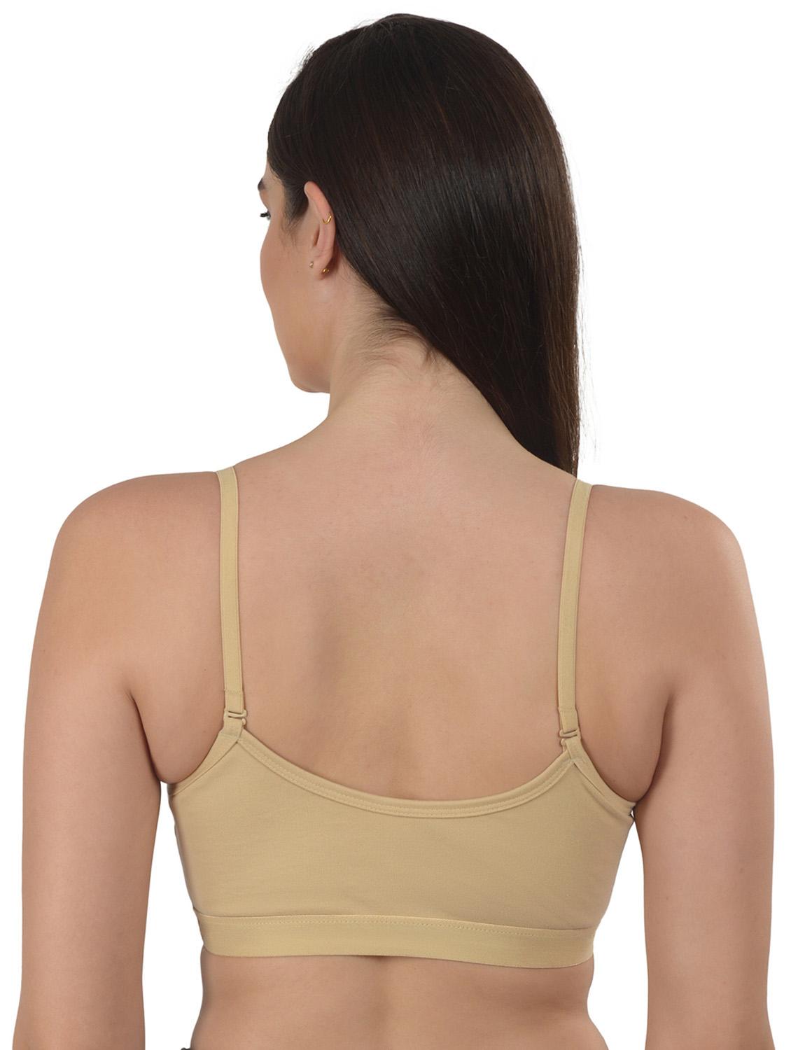 beige solid t-shirt bra - 18138454 - Standard Image - 2