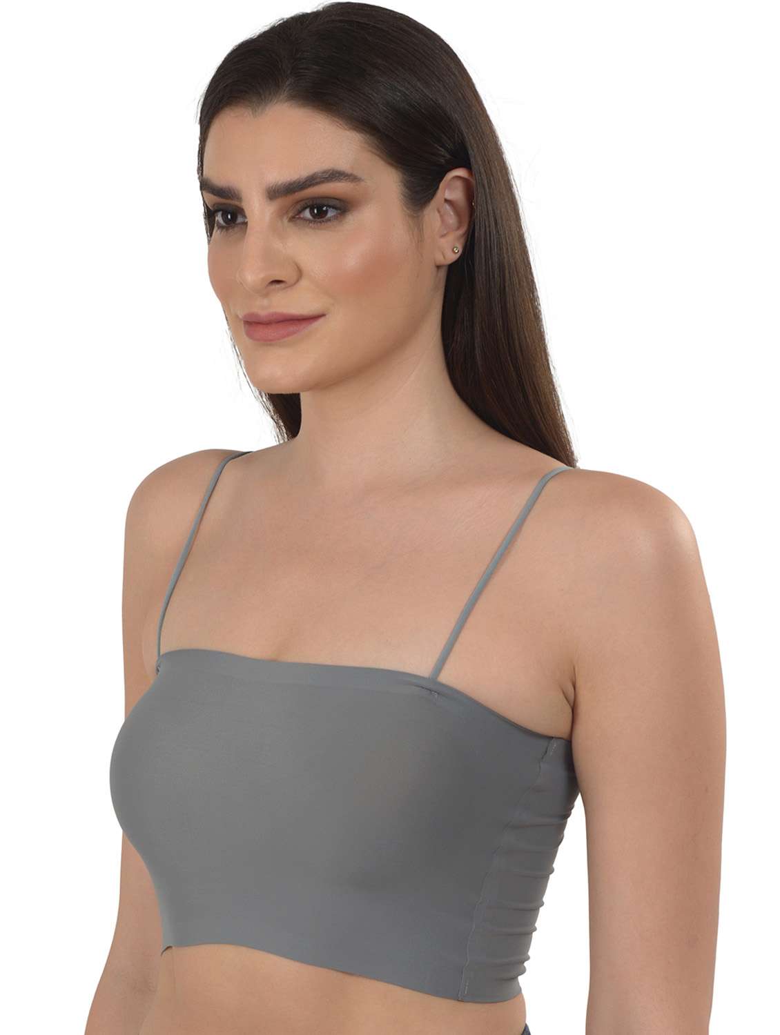 grey solid bralette bra
