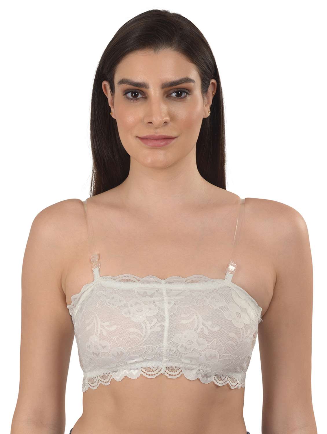 white solid regular bra