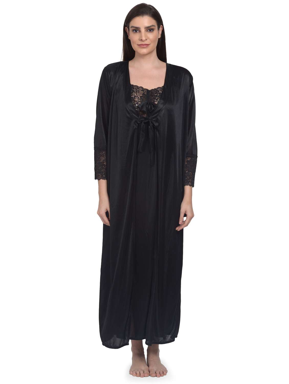 black nylon babydoll