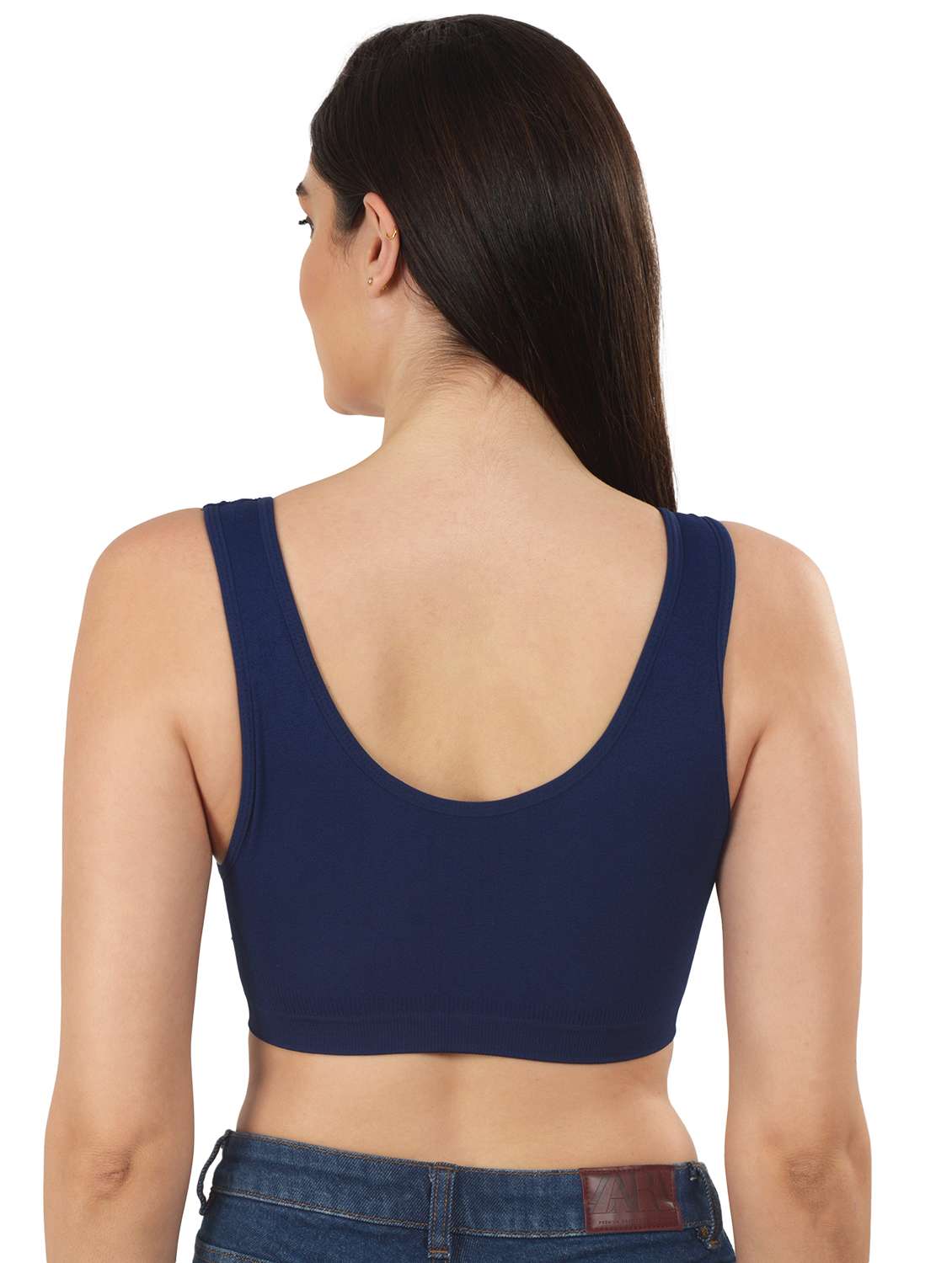 navy blue cotton blend tshirt bra - 18138595 -  Standard Image - 2