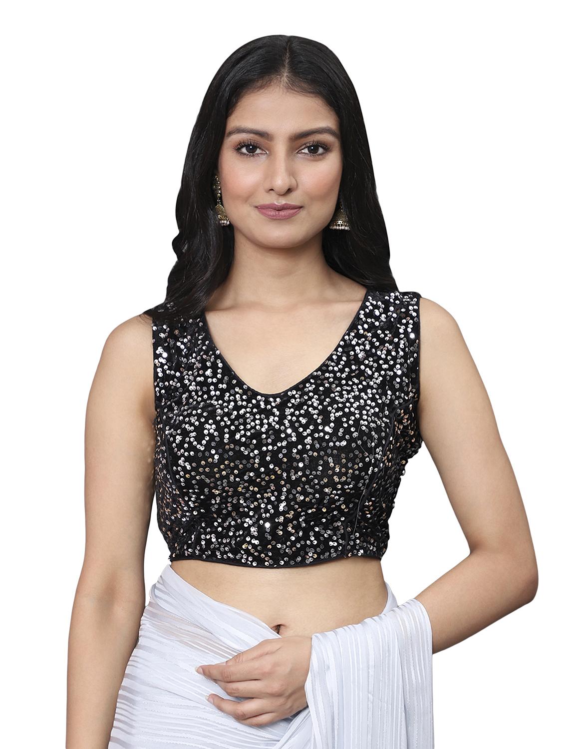grey chiffon draped saree - 18139795 - Standard Image - 2