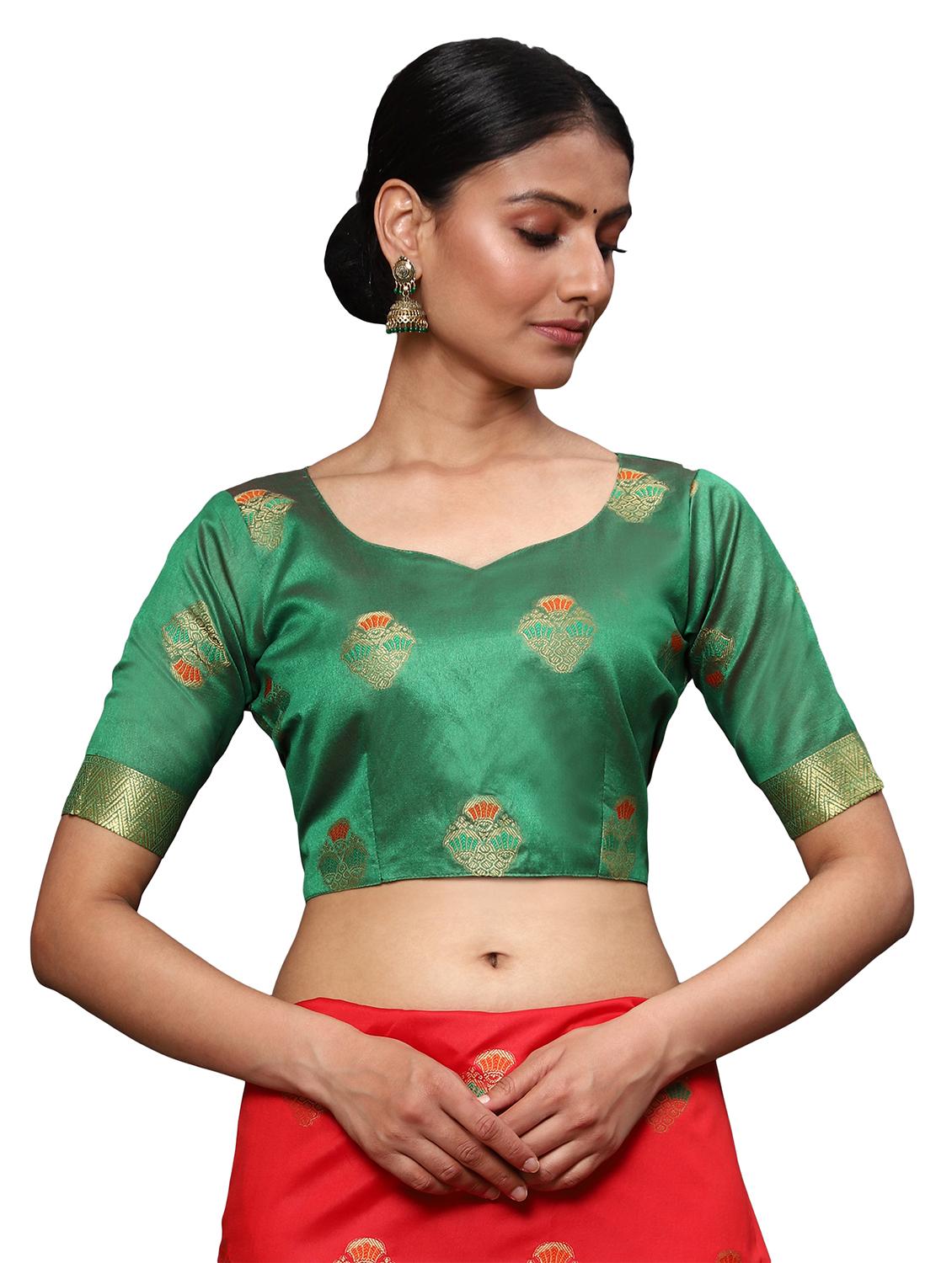 zari work woven saree with blouse - 18139851 - Standard Image - 2