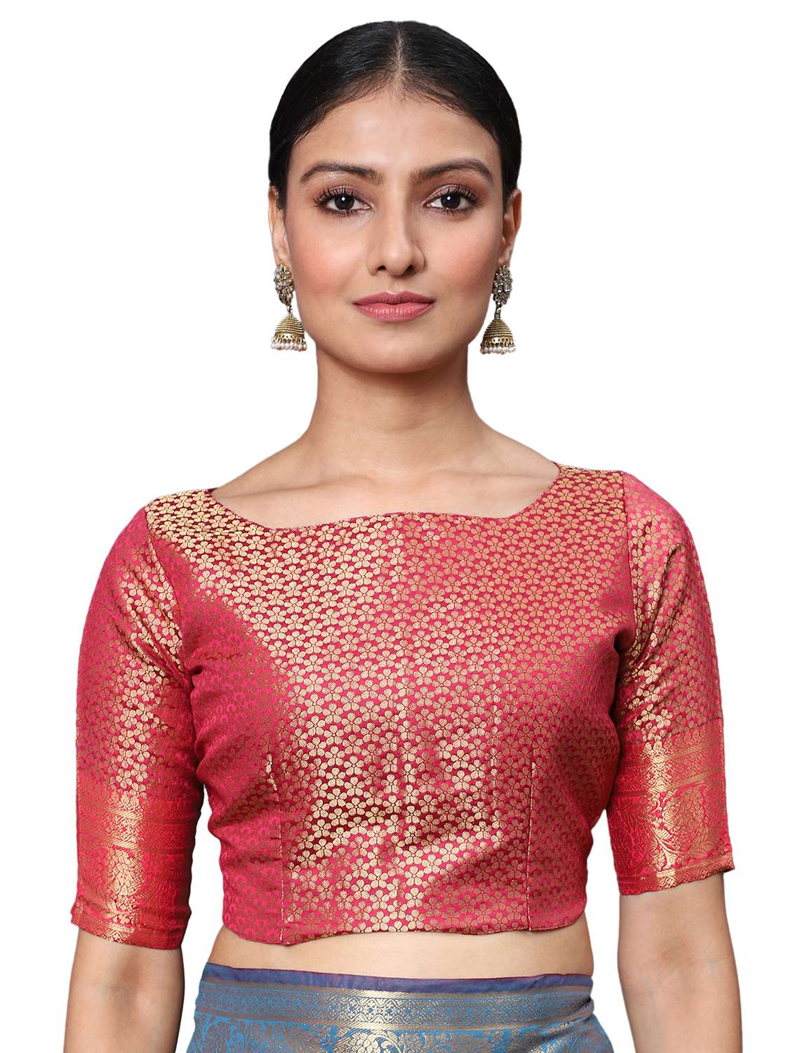 zari work woven saree with blouse - 18139854 - Standard Image - 2