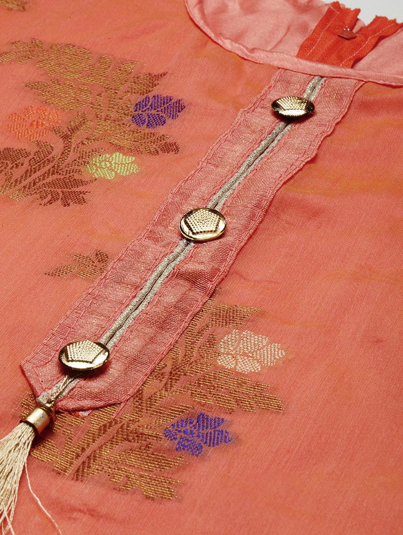 orange semi-stitched suit set - 18141627 - Standard Image - 2
