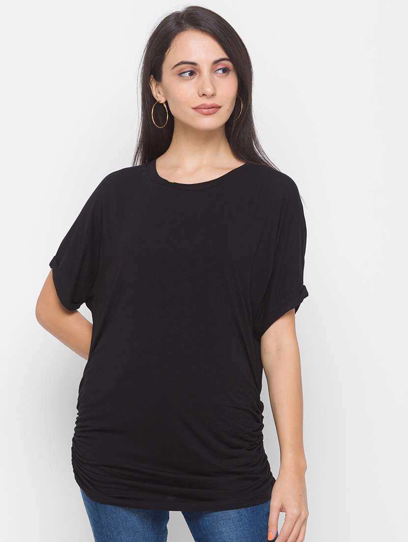 women's plain round neck t-shirt