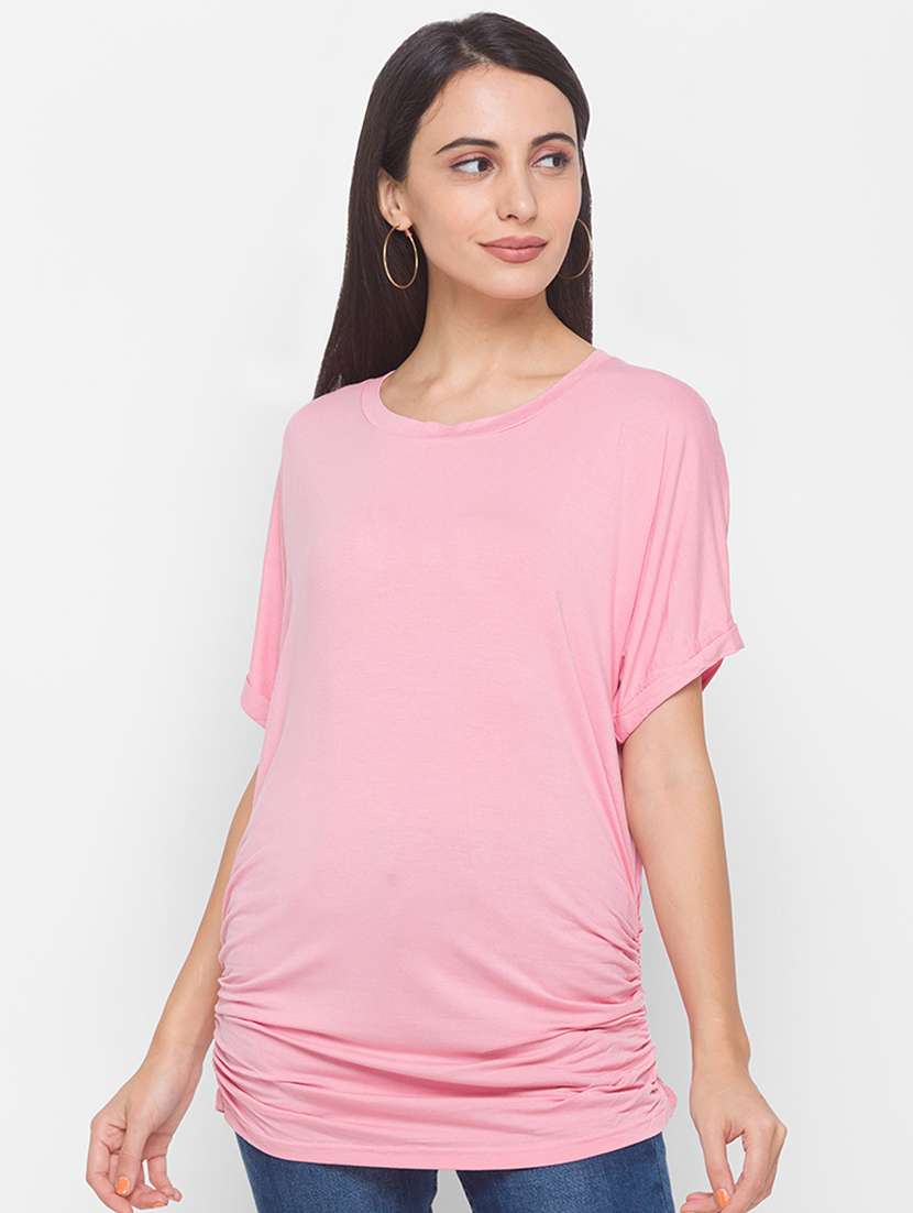women's plain round neck t-shirt - 18141992 -  Zoom Image - 0
