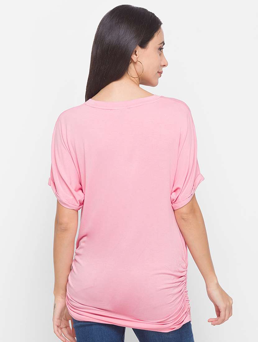 women's plain round neck t-shirt - 18141992 - Standard Image - 2