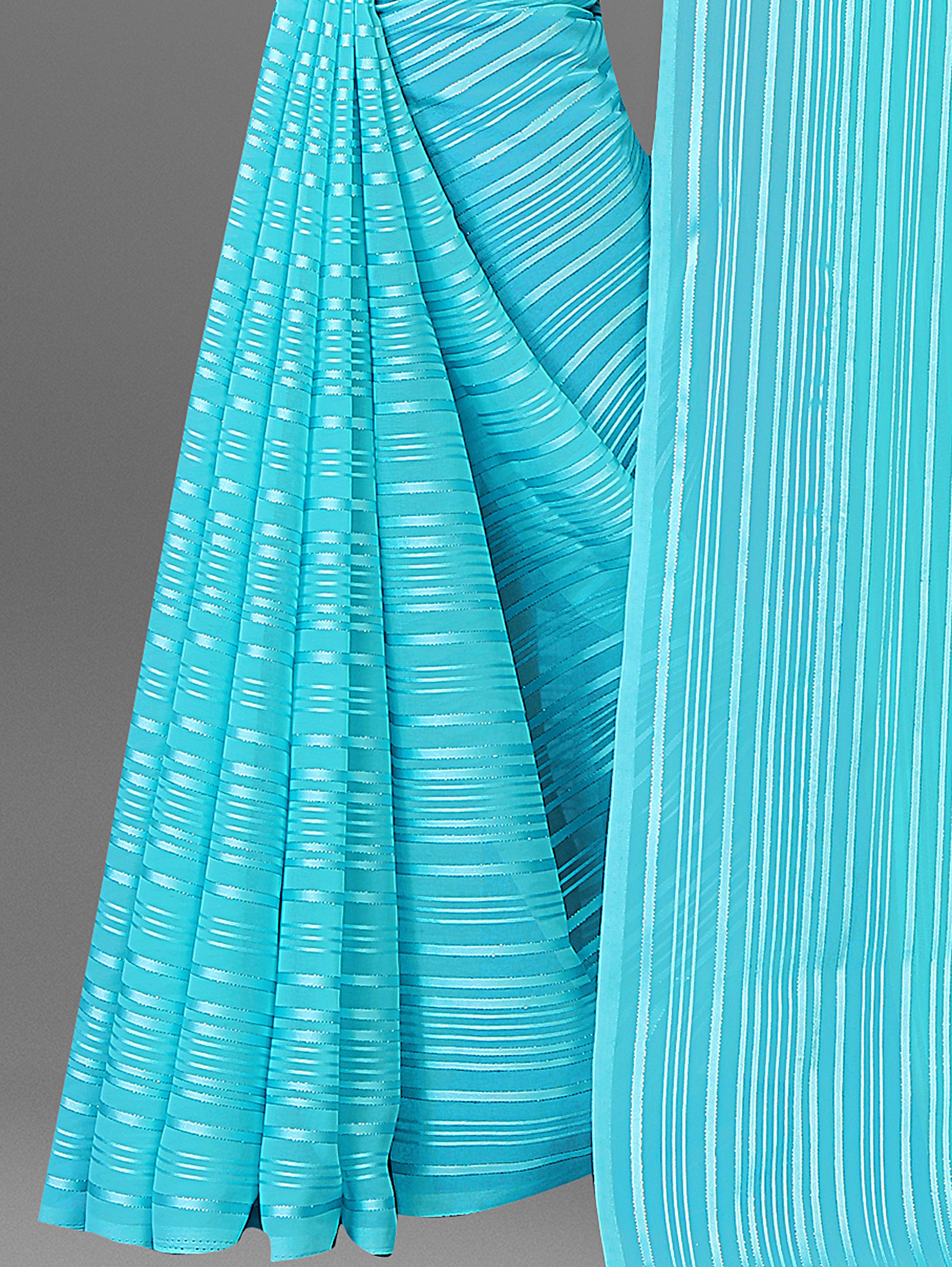 sky blue artsilk saree - 18142000 - Standard Image - 2