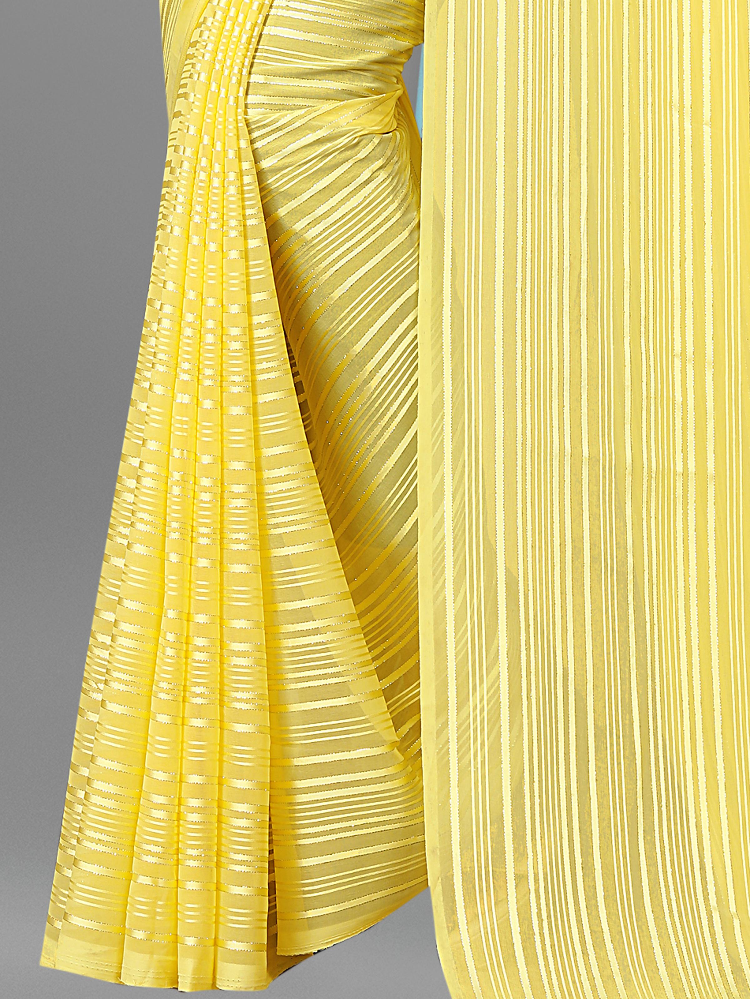 yellow artsilk saree - 18142001 - Standard Image - 2