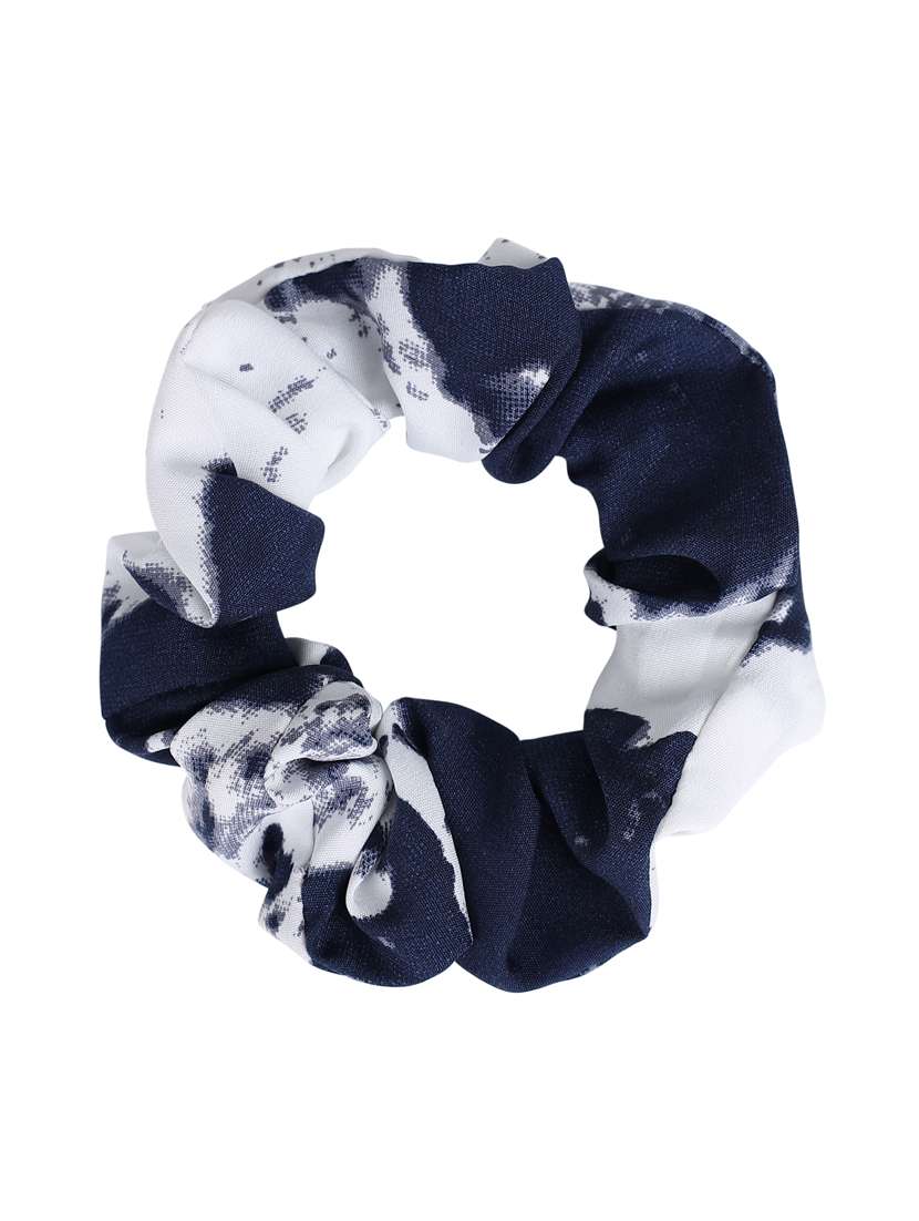 set of 5 multi coloured printed scrunchies