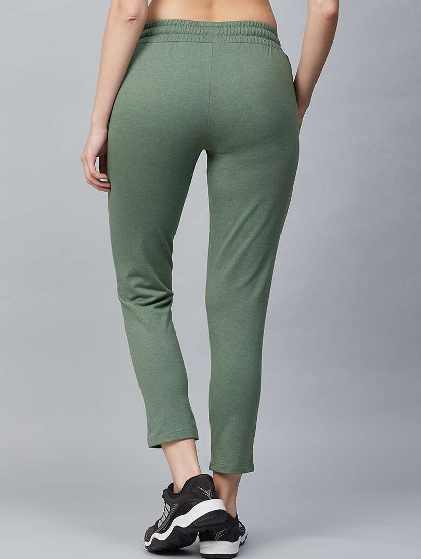 green cotton track pants - 18144950 - Standard Image - 2