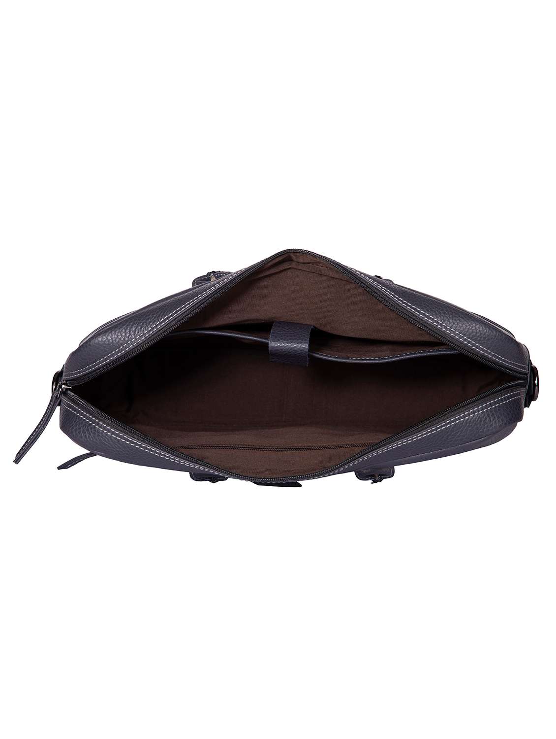 Grey Leather Messenger Messenger Bag - 18145133 -  Standard Image - 2