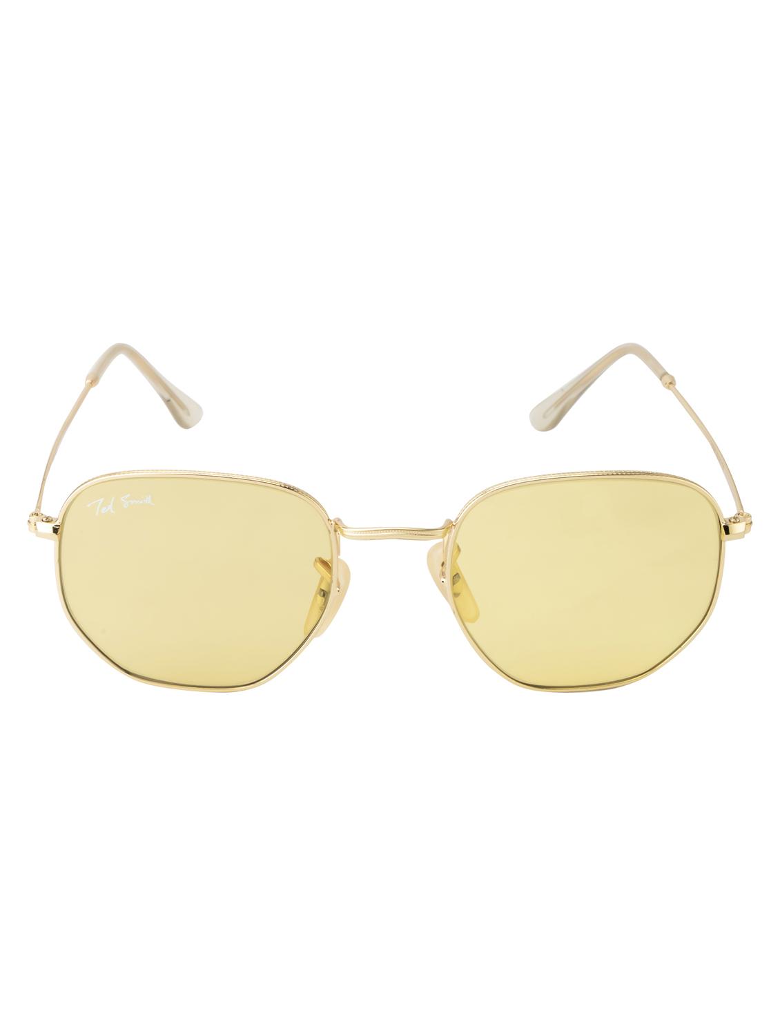 hexon by ted smith hexagonal uv protection sunglasses for men women glass lens metal frame - 18145728 -  Zoom Image - 0