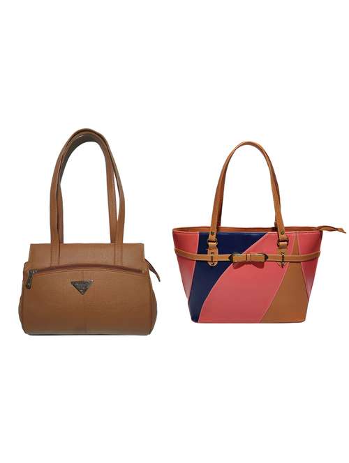 multi colored leatherette (pu) combo handbag - 18146362 -  Standard Image - 0