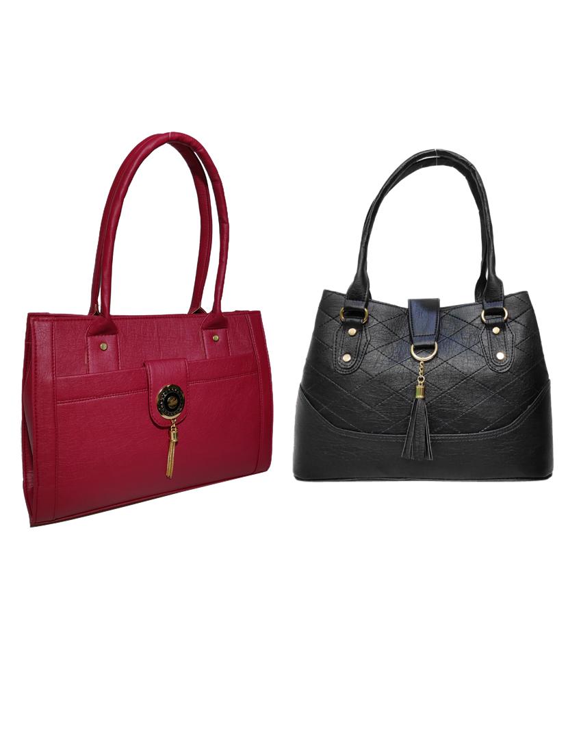 pack of 2 leatherette (pu) combo handbag - 18146513 -  Zoom Image - 0