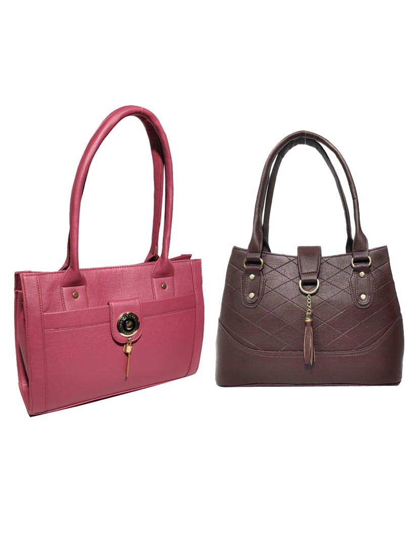 pack of 2 leatherette (pu) combo handbag - 18146518 - Zoom Image - 0
